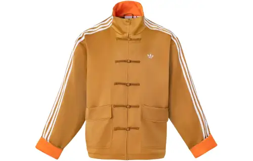 adidas originals SS24 Chinese Style Button-Stripe Jacket Wheat Brown