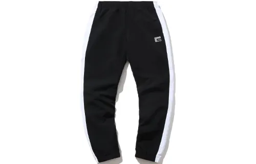 Li Ning Sports Fashion Collection Knitted Sweatpants Men's Black Moderate Cuffed Pants
