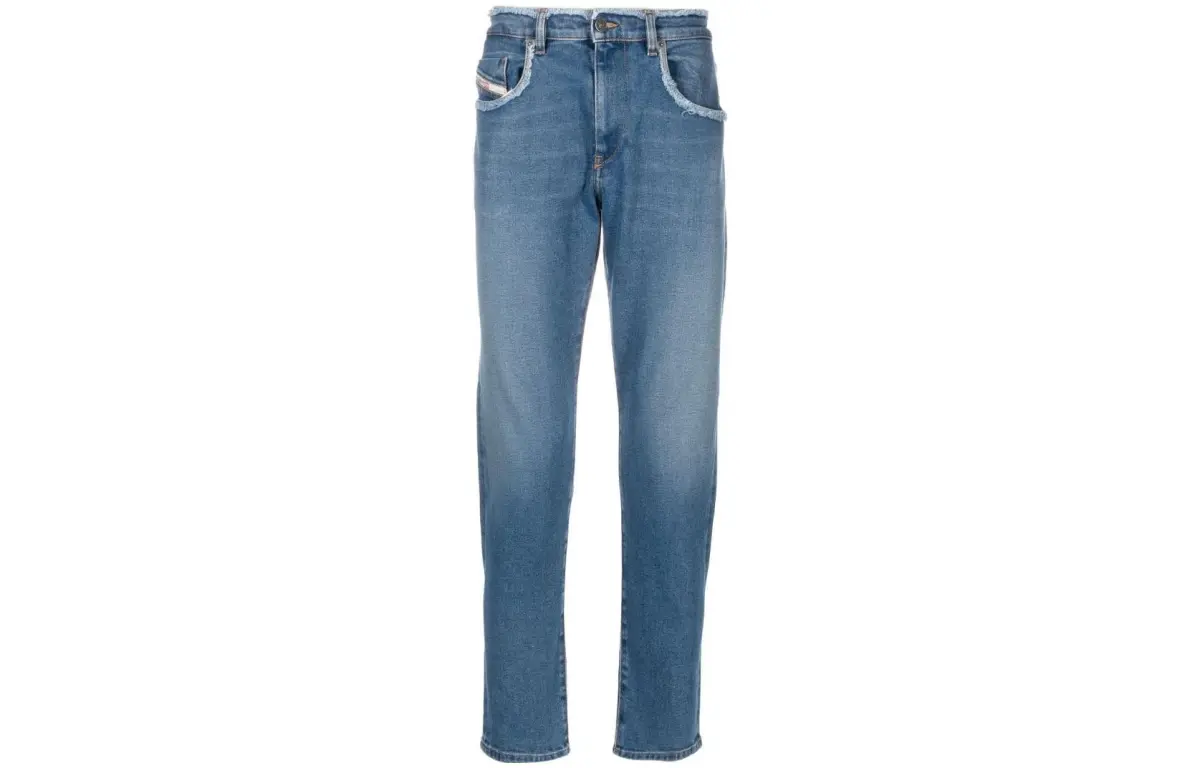 DIESEL Jeans Men's Blue Moderate Straight Fit Pants