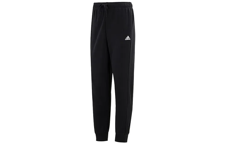 Adidas Knitted Sweatpants Men's Black Moderate Cuffed Pants