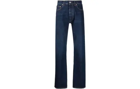 Maison Margiela Jeans Men's Blue Moderate Straight Fit Pants