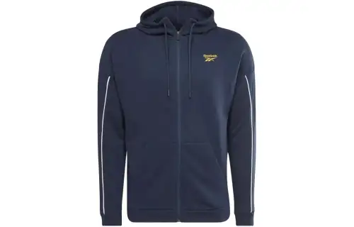 Reebok WORKOUT READY PIPING ZIP UP SWEATSHIRT Jackets & Coats Men's Blue