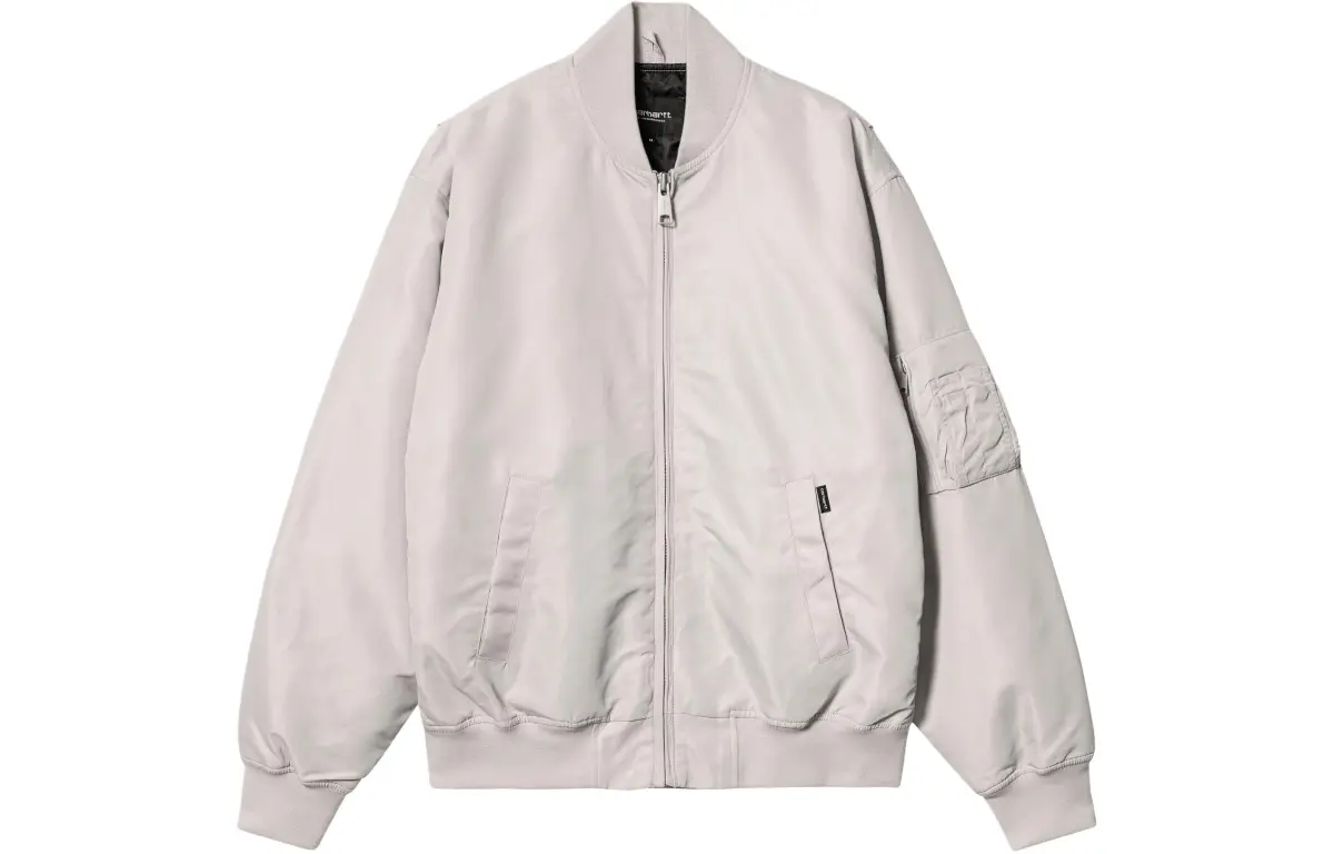 Carhartt WIP SS24 Otley Bomber Jacket Unisex Silver Gray