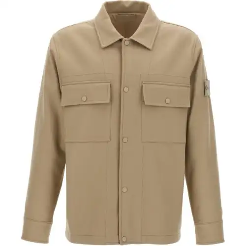 STONE ISLAND Ghost Piece Button-Up Overshirt
