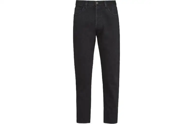 PRADA Jeans Men's Black Moderate Straight Fit Pants