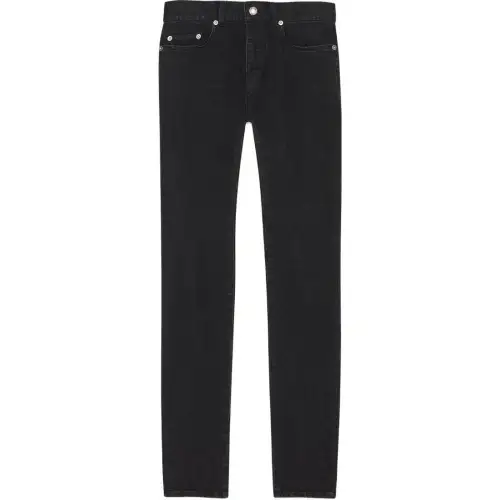 SAINT LAURENT Jeans Men's Black Moderate Straight Fit Pants