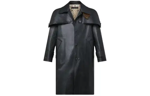 LOUIS VUITTON Trench Coat Men's Black