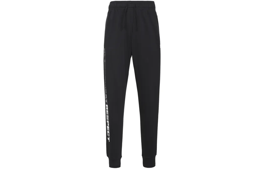 Under Armour Project Letter Print Fleece Lined Fleece Sweatpants Men's Black