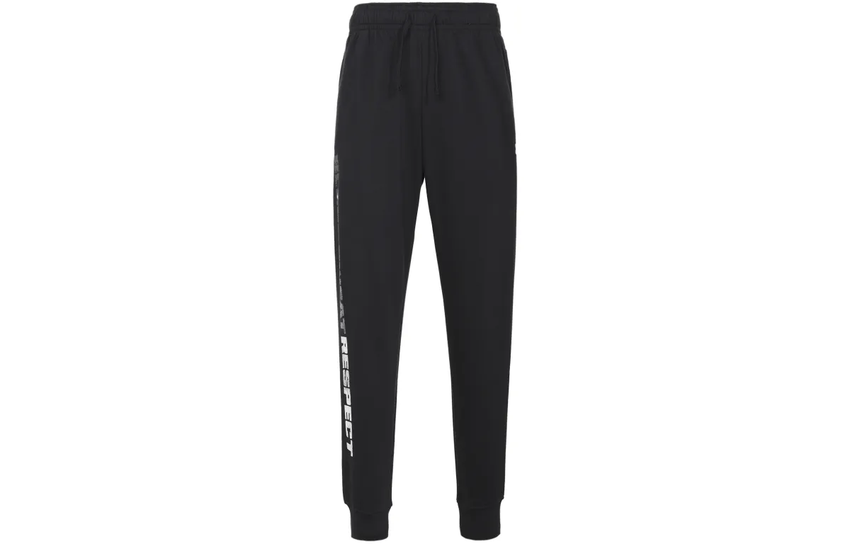Under Armour Project Letter Print Fleece Lined Fleece Sweatpants Men's Black