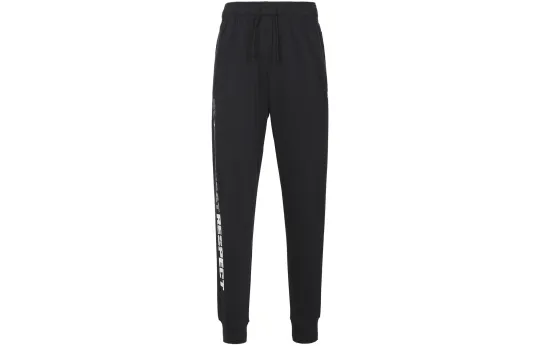 Under Armour Project Letter Print Fleece Lined Fleece Sweatpants Men's Black