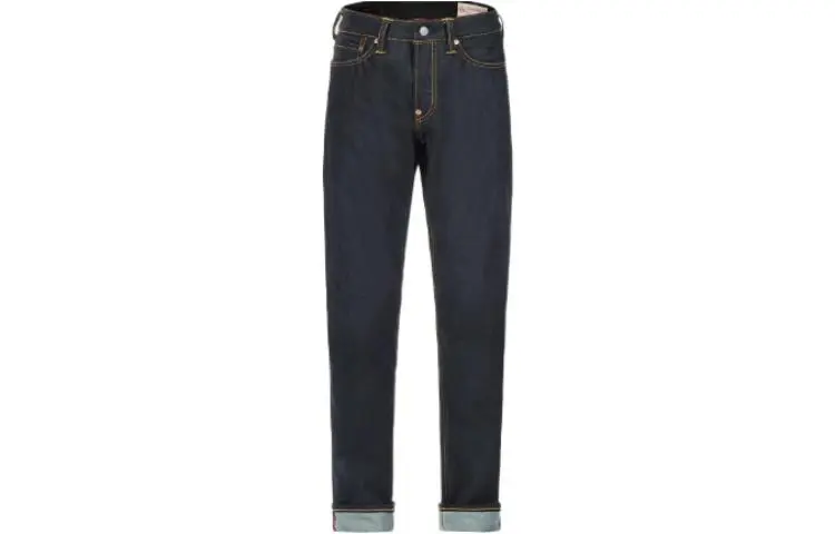 EVISU Jeans Men's Dark Blue Moderate Tapered Pants