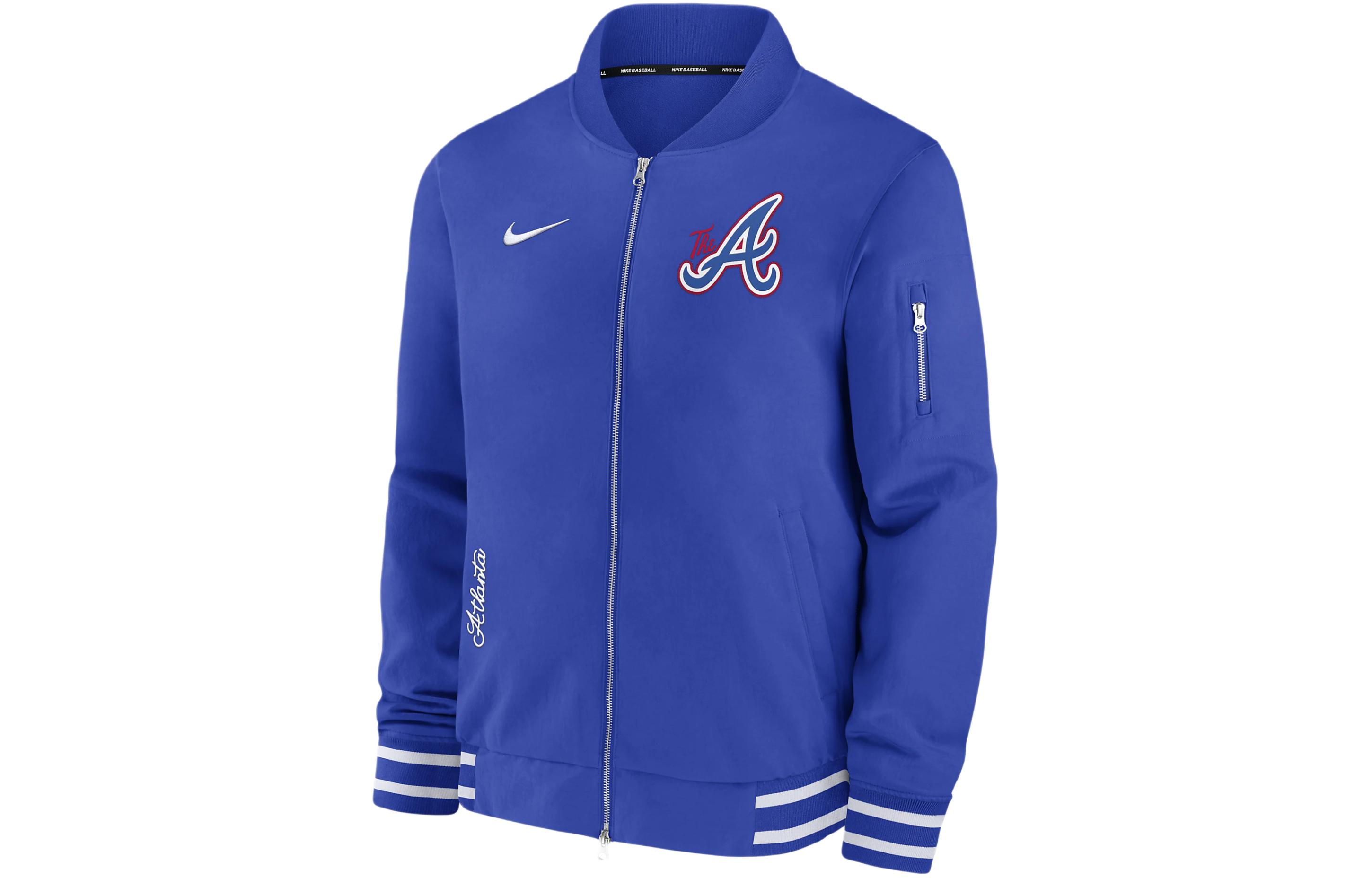 Nike Atlanta Braves Authentic Collection City Connect Game Time Men's Nike Mlb Full Zip Bomber Jacket