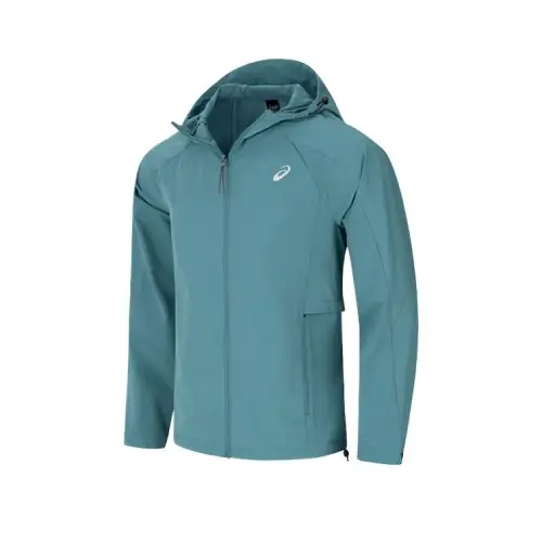 ASICS Jackets Men's Blue Hooded Moderate Other