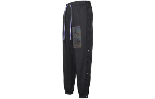 Jordan Nike Jordan Knitted Sweatpants Men's Black Moderate Cuffed Pants