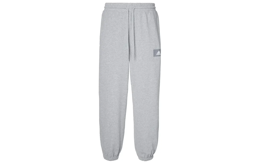 Adidas Knitted Sweatpants Men's Medium Heather Gray Moderate Cuffed Pants