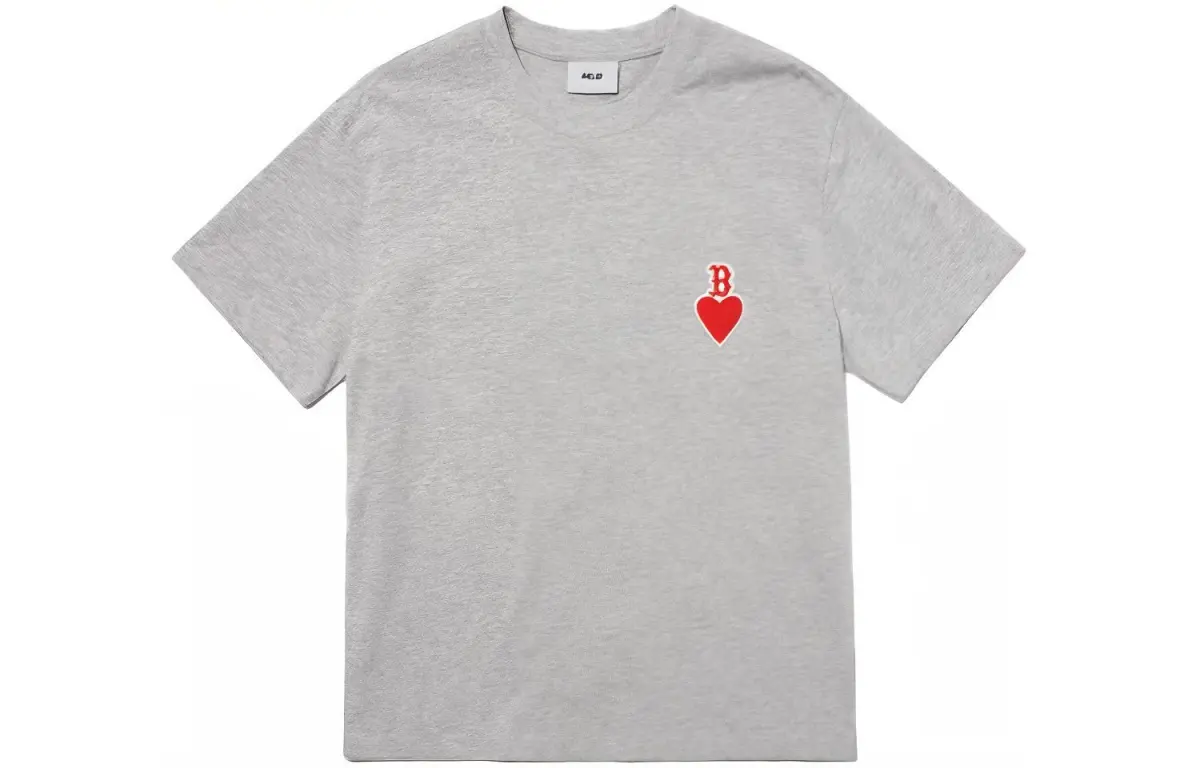 MLB Boston Red Sox T-Shirts Unisex Gray Crew Neck Moderate Straight Fit