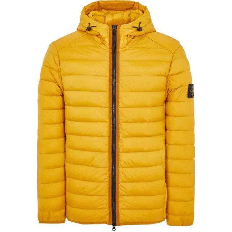 STONE ISLAND Down Jacket Unisex Mustard Yellow
