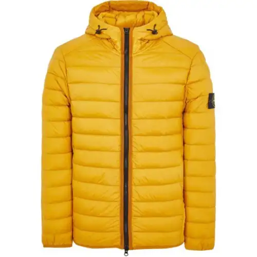 STONE ISLAND Down Jacket Unisex Mustard Yellow