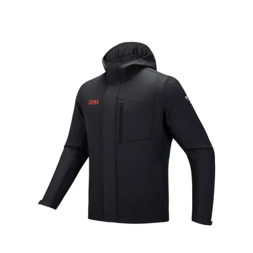 Anta Variety Training Collection Letter Zippers Hooded Comfortable And Breathable Versatile Fleece Lined Thermal