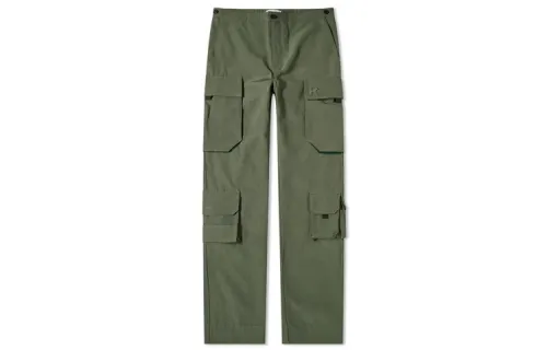 KENZO Casual Pants Men's Green Moderate Straight Fit Pants