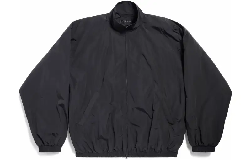 Balenciaga Logo Printed Zip-Up Jacket