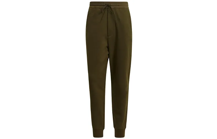 Y 3 Knitted Sweatpants Men's Army Green Moderate Cuffed Pants