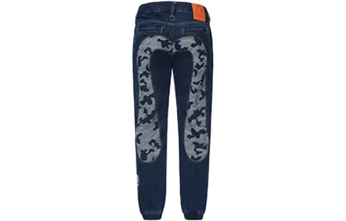 EVISU Jeans Men's Denim Blue Moderate Cuffed Pants