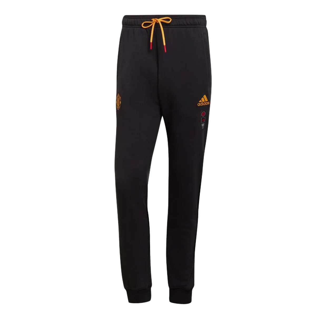 Adidas Manchester United Knitted Sweatpants Men's Black Moderate Cuffed Pants