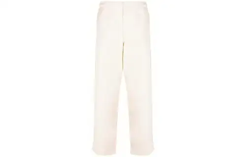 Adidas Originals Knitted Sweatpants Men's White Moderate Straight Fit Pants