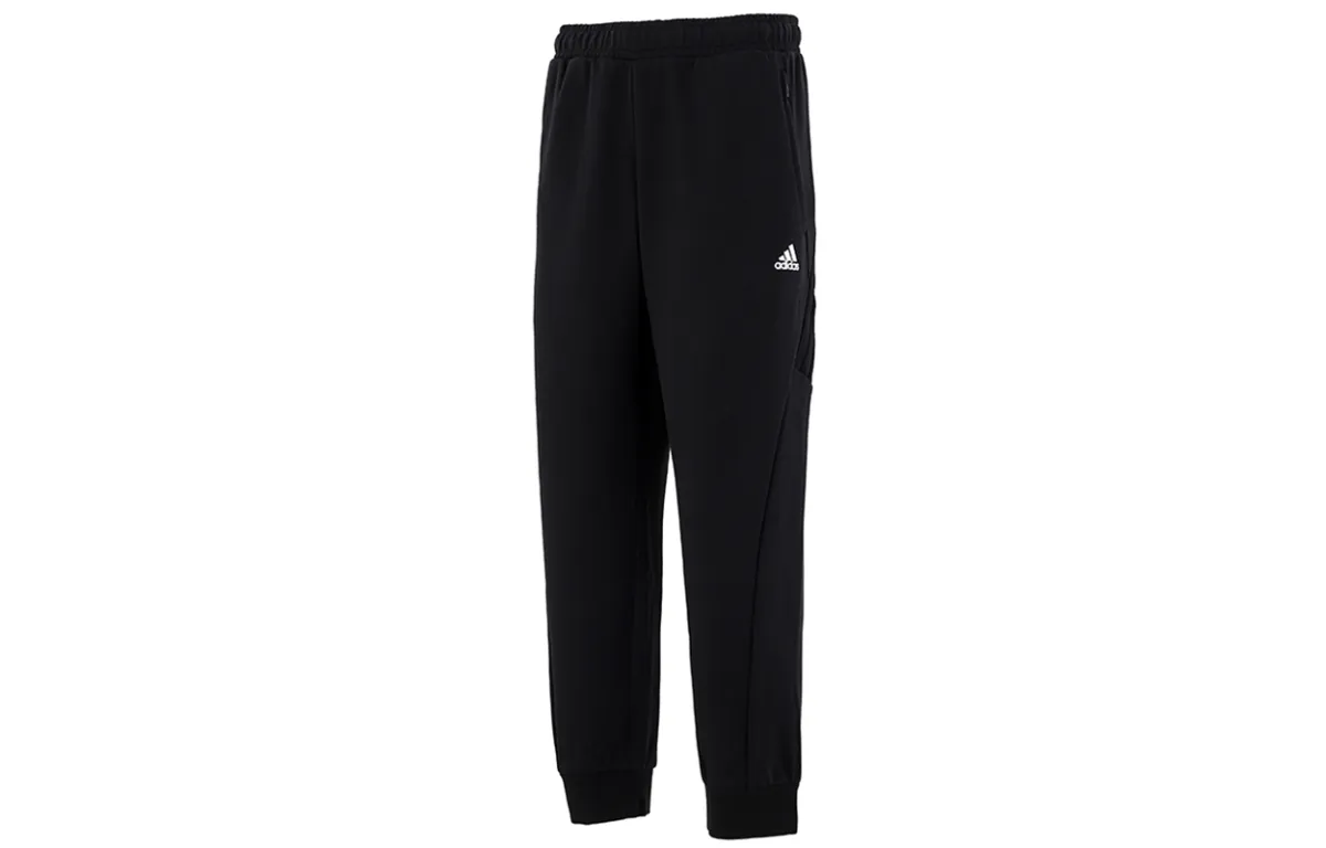 Adidas Knitted Sweatpants Men's Black Moderate Sweatpants