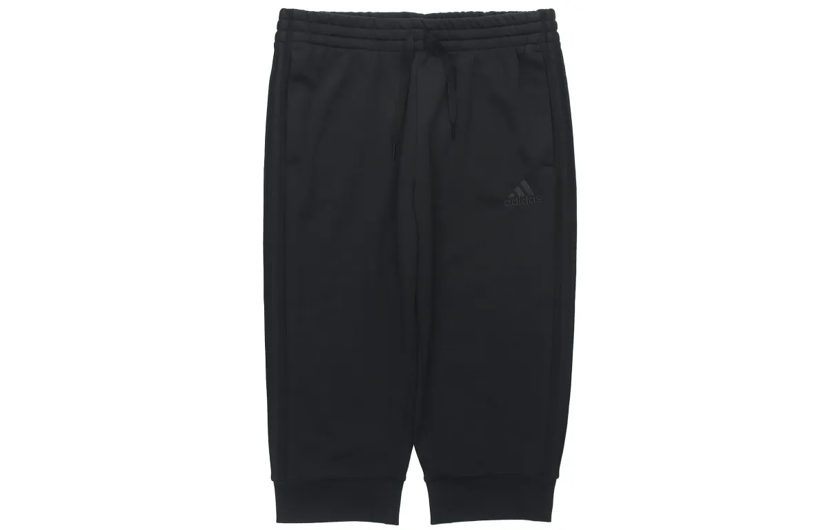 Adidas Knitted Sweatpants Men's Moderate Straight Fit Pants