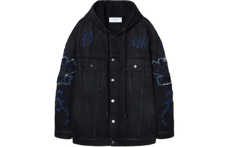 OFF-WHITE Natlover Denim Hooded Jacket