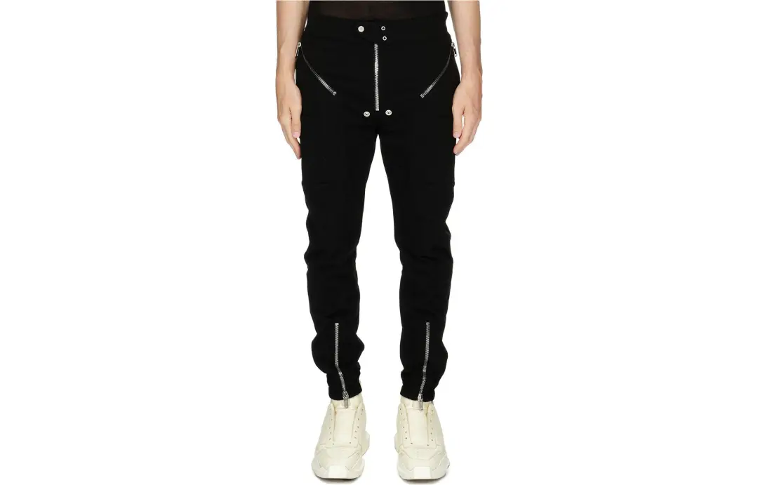 Rick Owens decorative-zip cotton trousers