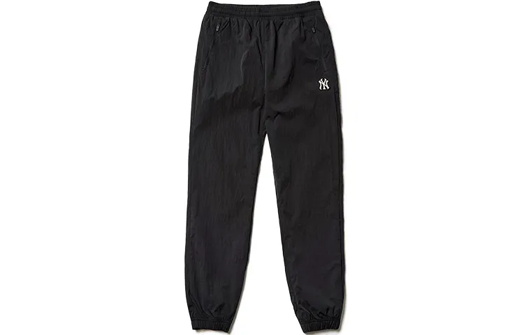 MLB New York Yankees Knitted Sweatpants Unisex Black Moderate Straight Fit Pants