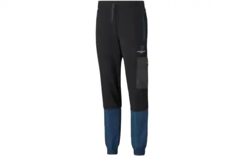 PUMA Knitted Sweatpants Men's Black Moderate Cuffed Pants