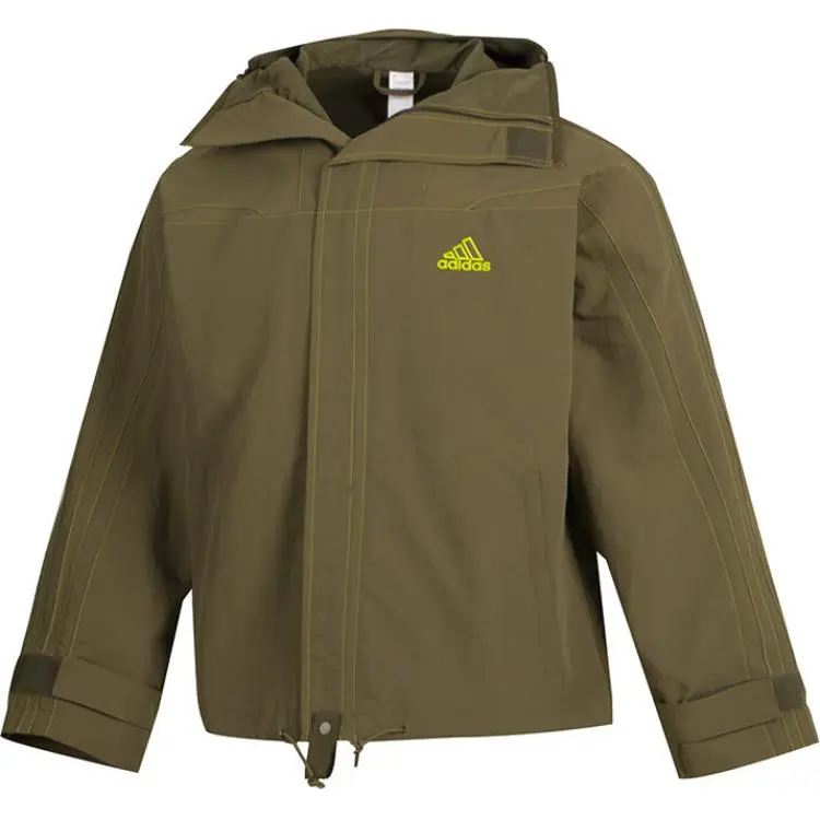 Adidas Jackets Men's Army Green Hooded (Non-detachable) Moderate Other