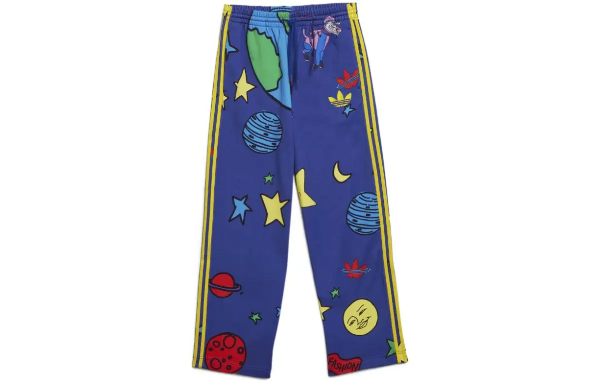 Adidas Originals Kerwin Frost Knitted Sweatpants Men's Blue Moderate Straight Fit Pants