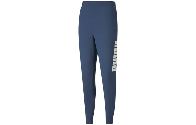 PUMA Knitted Sweatpants Men's Dark Denim Blue Moderate Sweatpants
