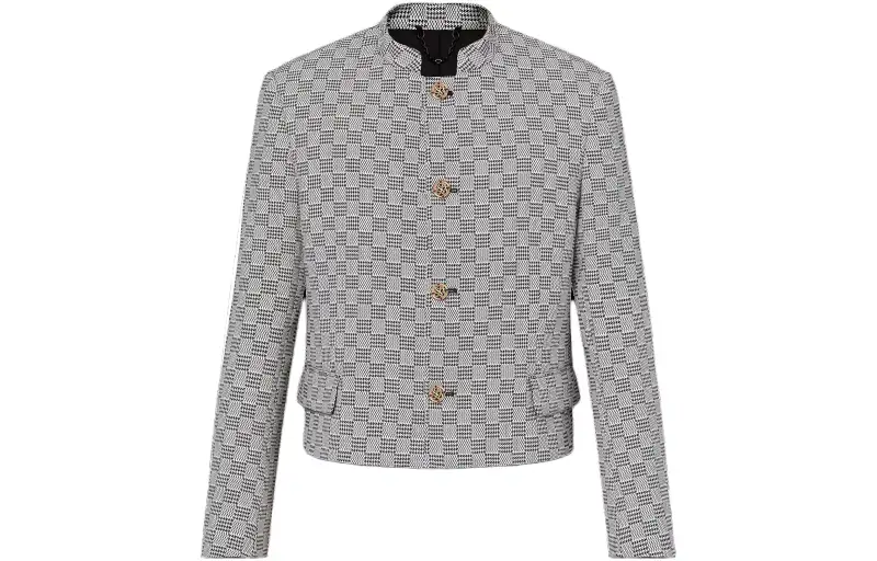 LOUIS VUITTON Damier Hounds Tooth Officer Jacket