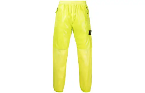 STONE ISLAND Knitted Sweatpants Men's Yellow Moderate Slim Fit Pants