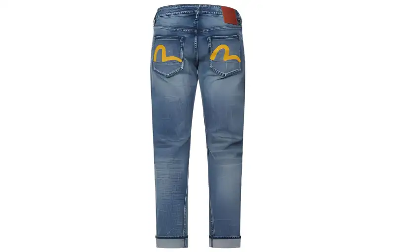 EVISU Tapered Pants Jeans Men's Denim Blue