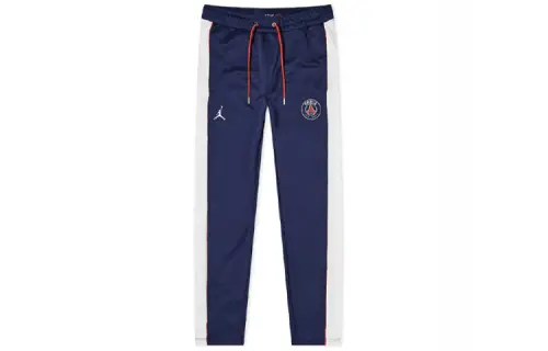 Jordan Knitted Sweatpants Men's Blue Moderate Cuffed Pants