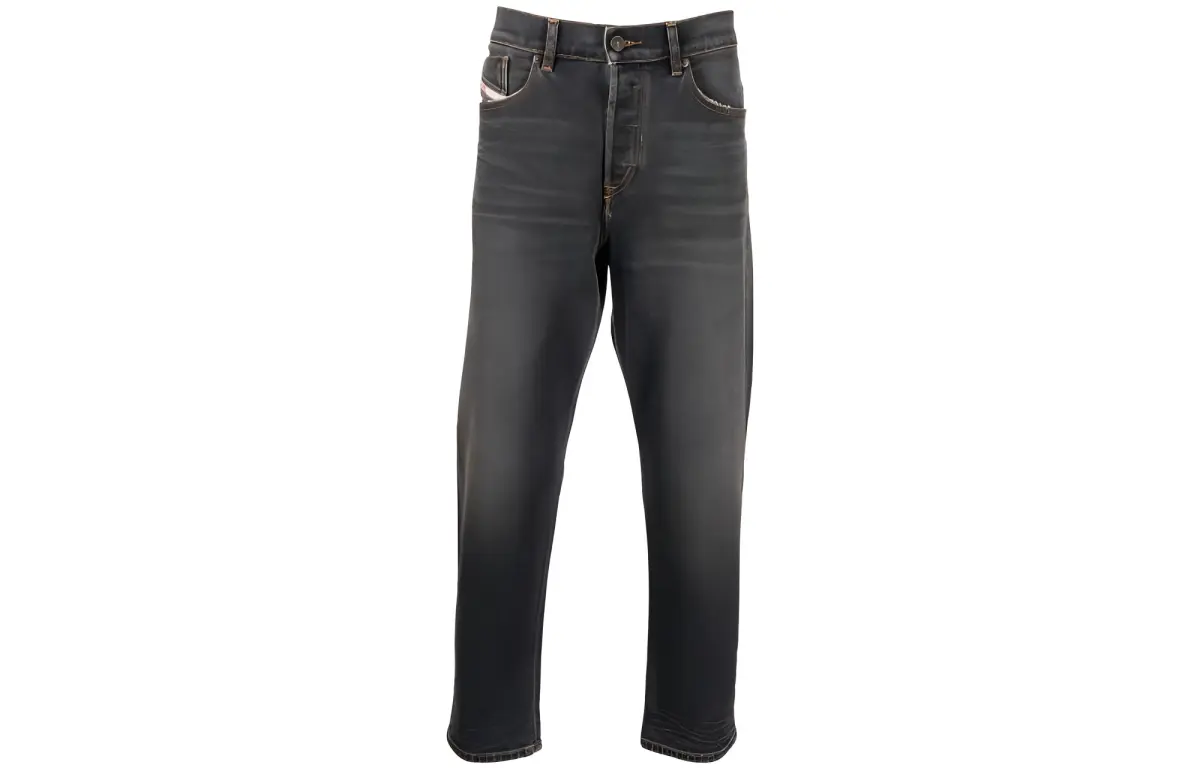 DIESEL Jeans Men's Black Moderate Straight Fit Pants