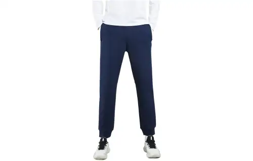 ANTA Variety Training Collection Knitted Sweatpants Men's Blue Thickened Straight Fit Pants