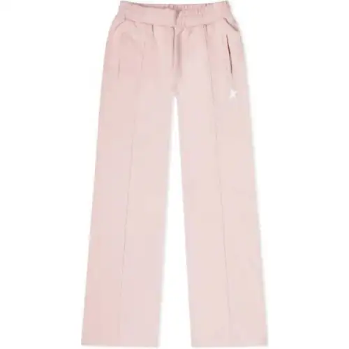 Golden Goose Knitted Sweatpants Men's Pink Moderate Straight Fit Pants