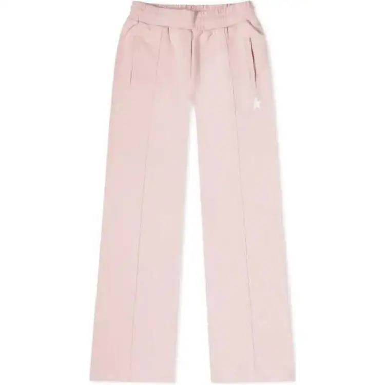 Golden Goose Knitted Sweatpants Men's Pink Moderate Straight Fit Pants