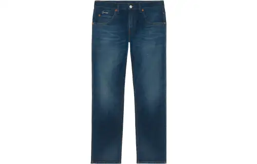 GUCCI Jeans Men's Dark Blue Moderate Straight Fit Pants