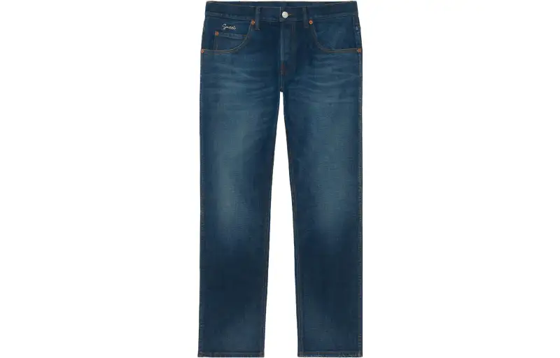 GUCCI Jeans Men's Dark Blue Moderate Straight Fit Pants