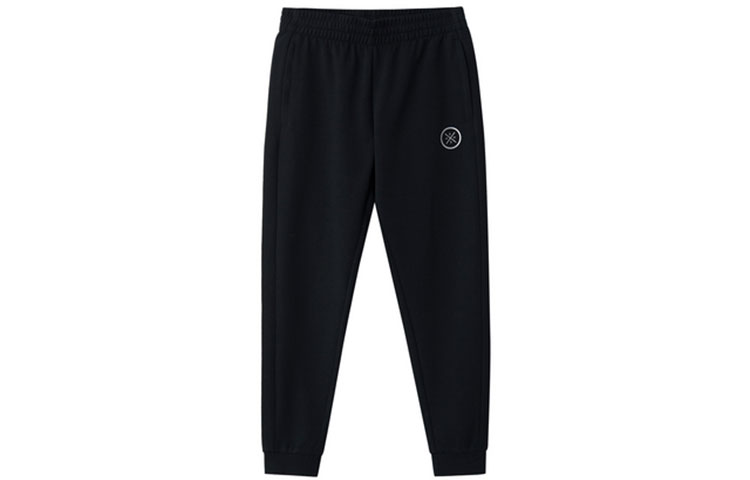 LiNing Wade series casual cuffed knitted sports pants for men, black