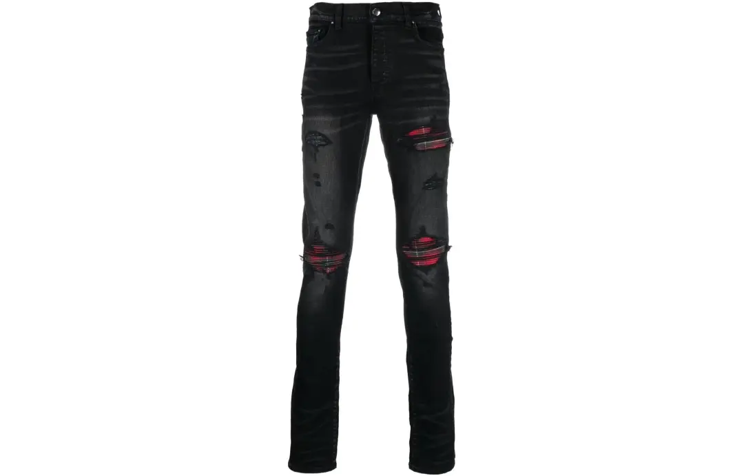 Amiri distressed skinny-cut jeans